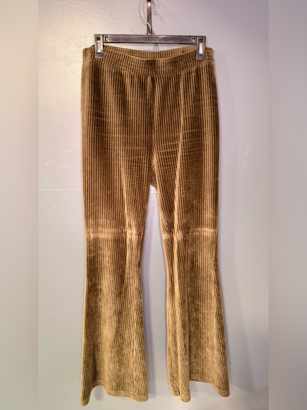 aerie Kids Corduroy Flared Pants in Camel Brown